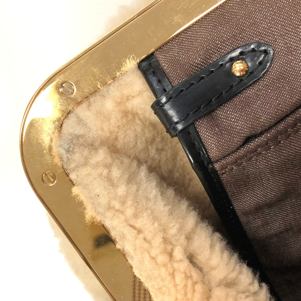 Louis Vuitton M95574 Monogram-Shearing Bag Duffle Bag Hand Bag Marron Brown — Like New