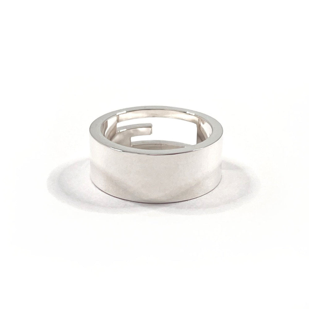 GUCCI Branded Cutout G Ring, Sterling Silver 925, 13.5cm, Unisex — Like New