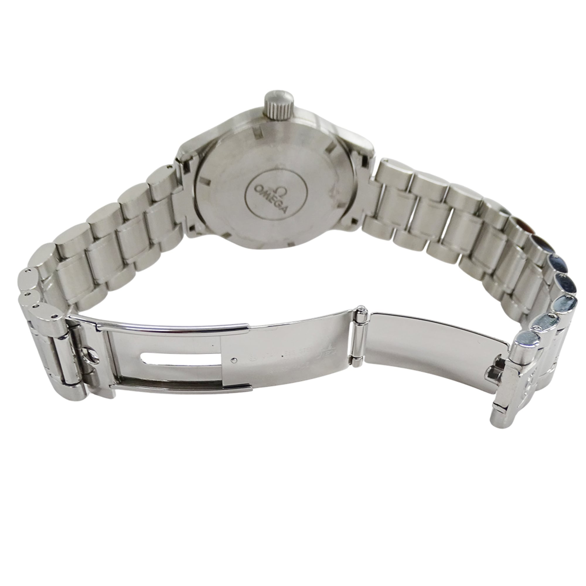Omega Classic 5203.81 Men's Watch, Brand Name, Date, Automatic Movement, Stainless Steel (SS), Silver & Blue — Good