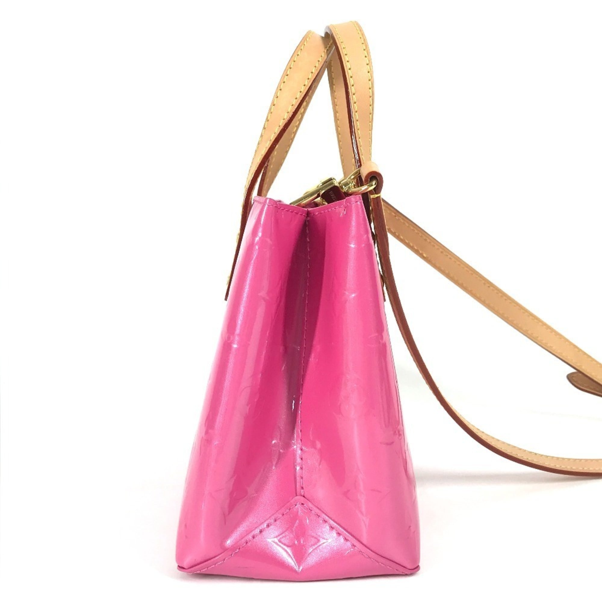 LOUIS VUITTON M24028 Monogram Vernis LV Remix Lead PM 2-Way Bag, Tote Handbag, Shoulder Vernis, Women's, Neon Pink — Like New