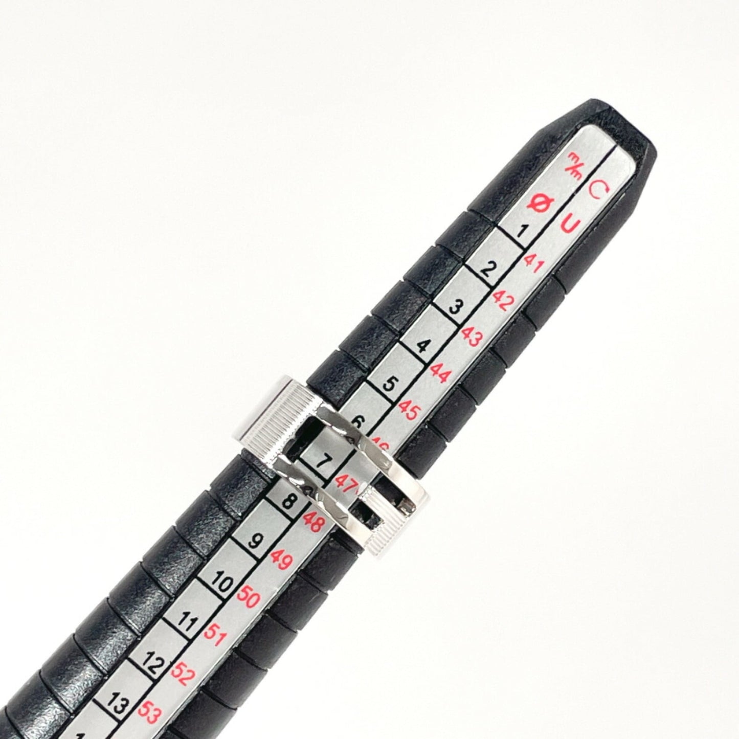 GUCCI Branded Cutout G Ring, 925 Sterling Silver, 7.5mm, Women's