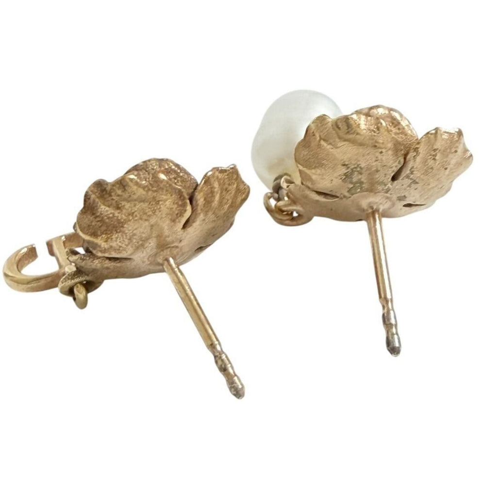 Christian Dior Dior Women's D Millefiori Earrings with Asymmetrical Flowers