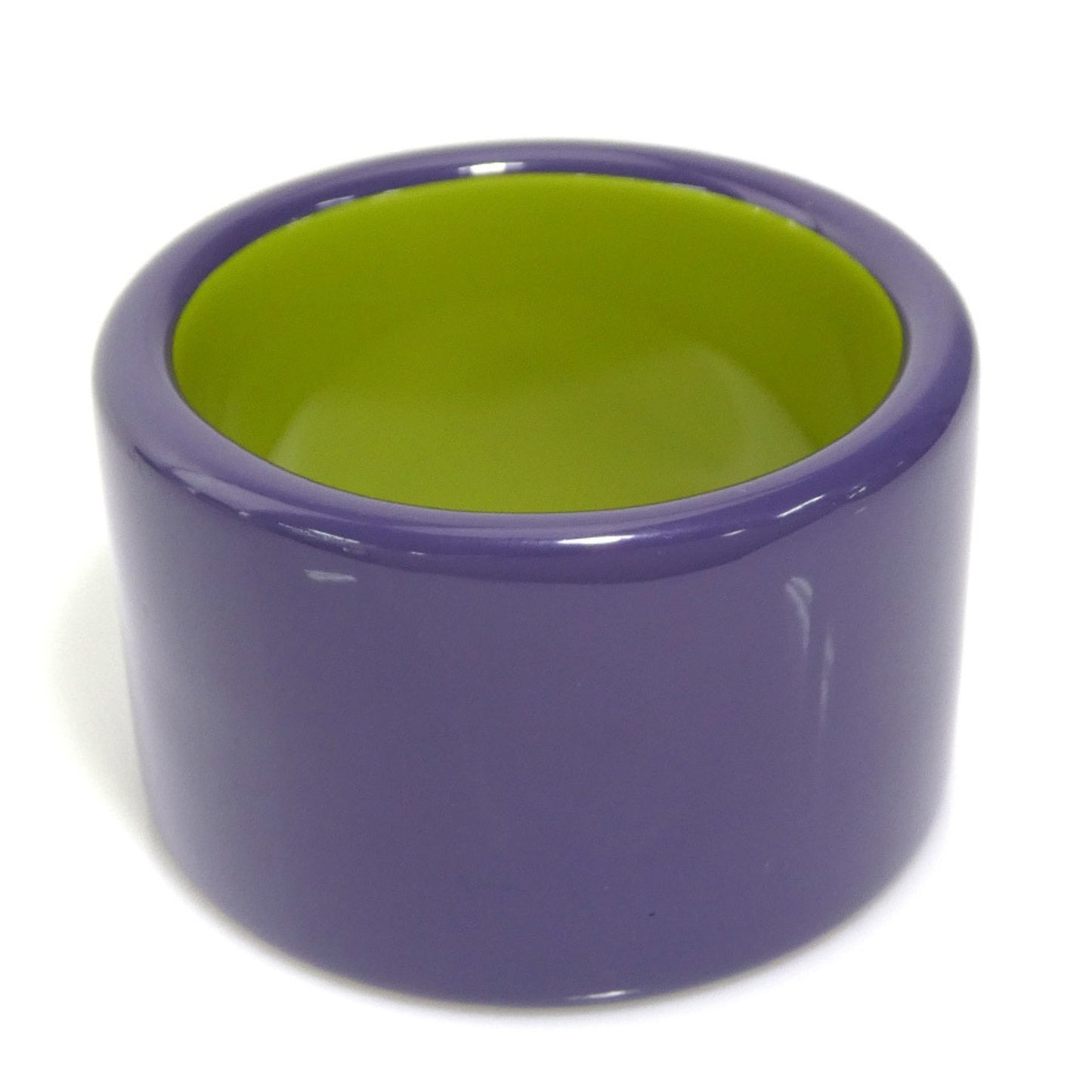 Hermes HERMES Bangle Bracelet Lacquer Wood Purple Yellow Green Women's e59767