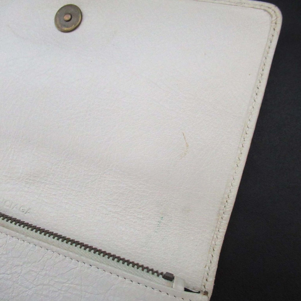 BALENCIAGA Classic Money Long Wallet, 163471, Off-White, for Men and Women, with Bill Compartment, Card Slots, Coin Purse