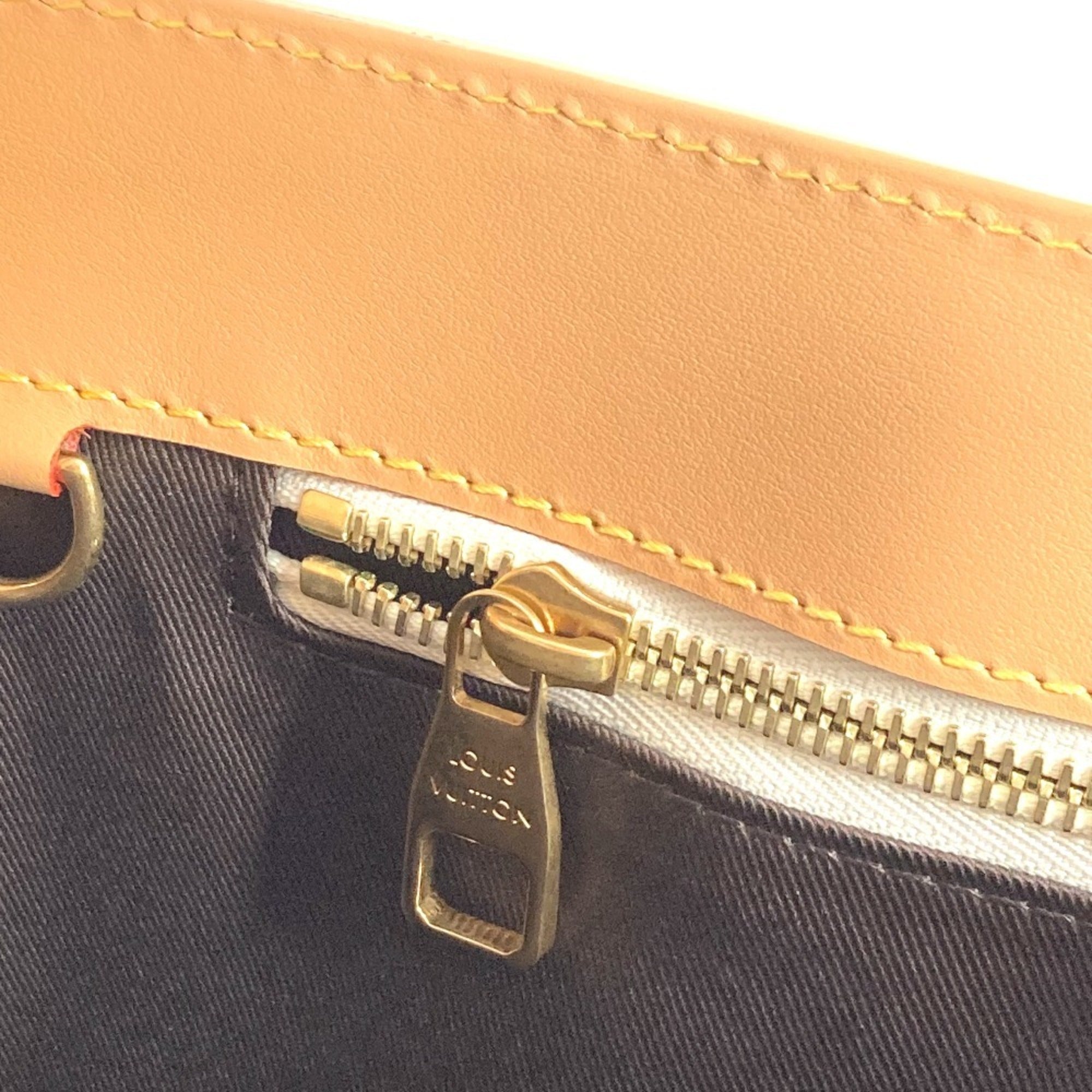 LOUIS VUITTON M24859 Monogram Craggy Sac Plat Tote Bag Vertical Handbag Men's Women's Beige Like New — Like New