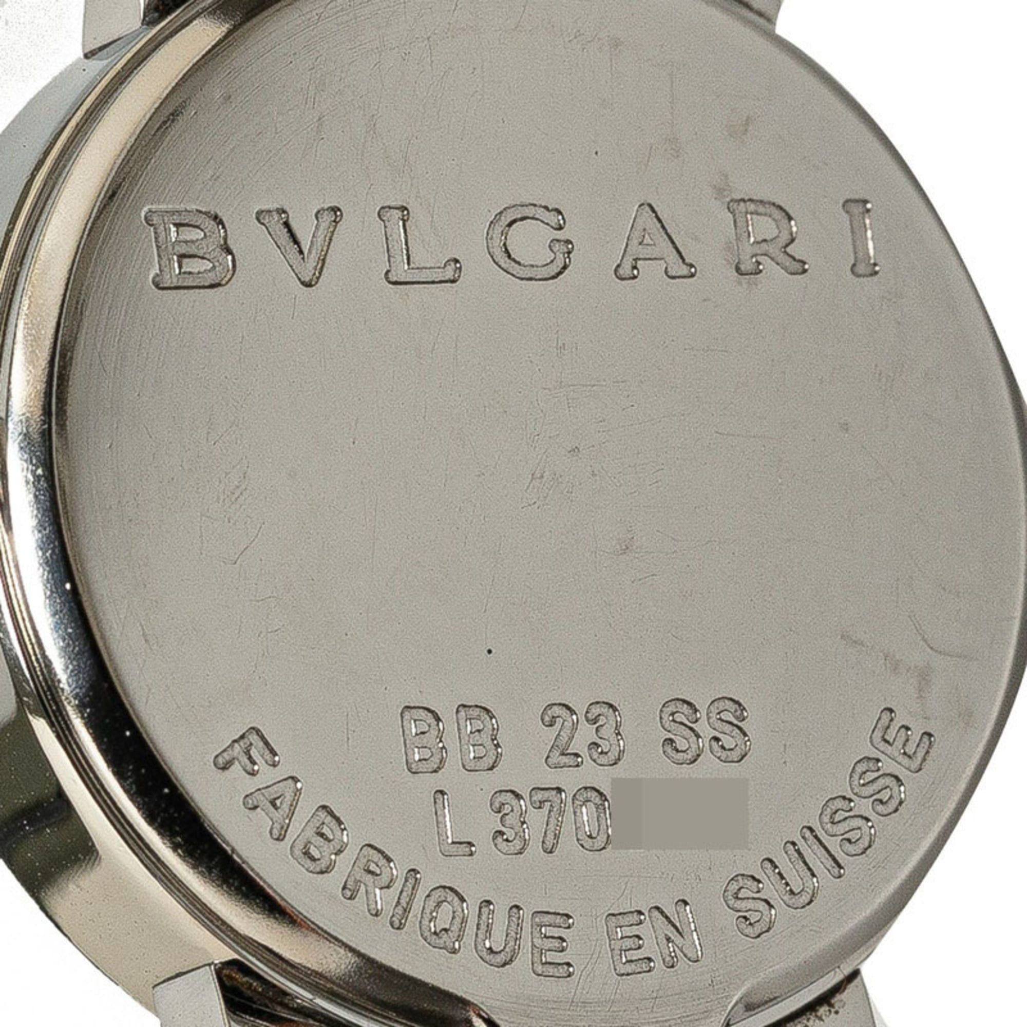 BVLGARI Watch BB23SS Quartz Black Dial Stainless Steel Women's — Good