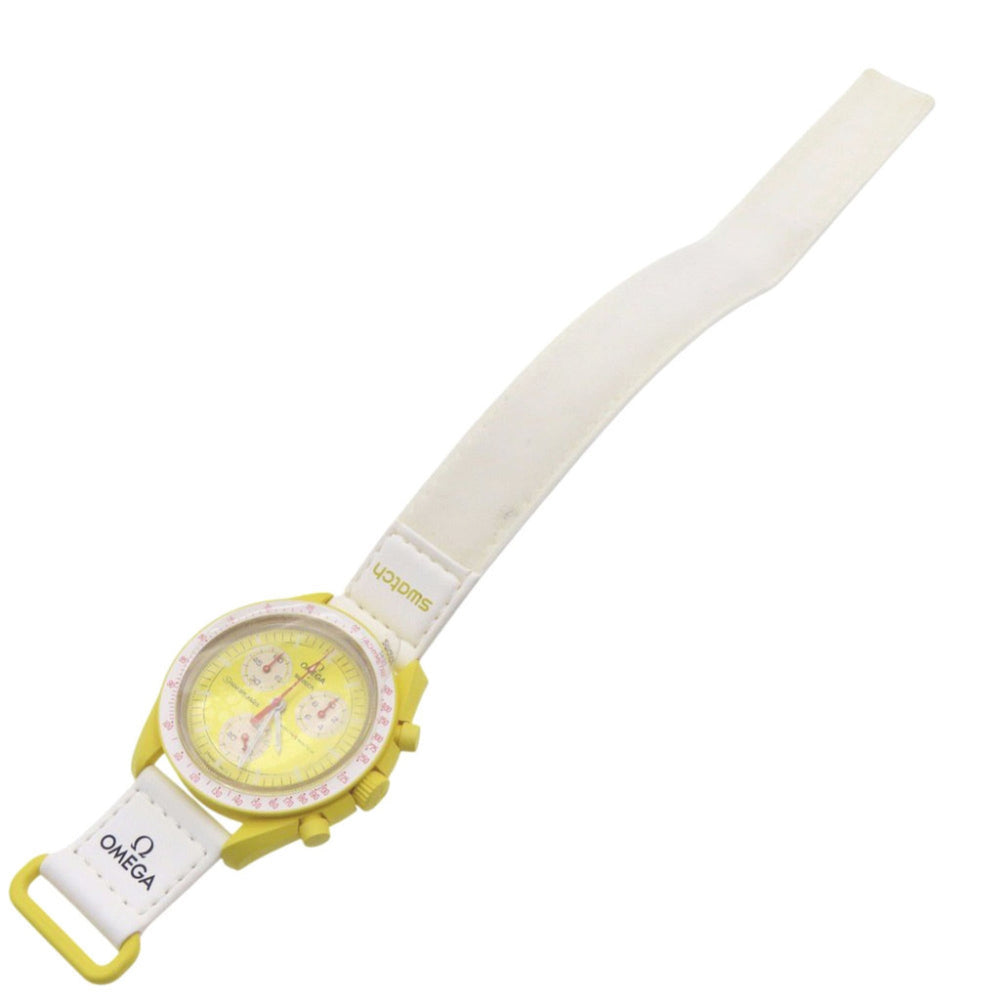 Like new Omega x Swatch Mission to the Sun Speedmaster SO33J100 Quartz Watch with Nylon and Bioceramic Yellow 1302OMEGA S033J100 Men's — Like New