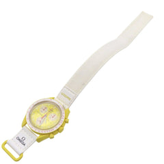 Like new Omega x Swatch Mission to the Sun Speedmaster SO33J100 Quartz Watch with Nylon and Bioceramic Yellow 1302OMEGA S033J100 Men's — Like New