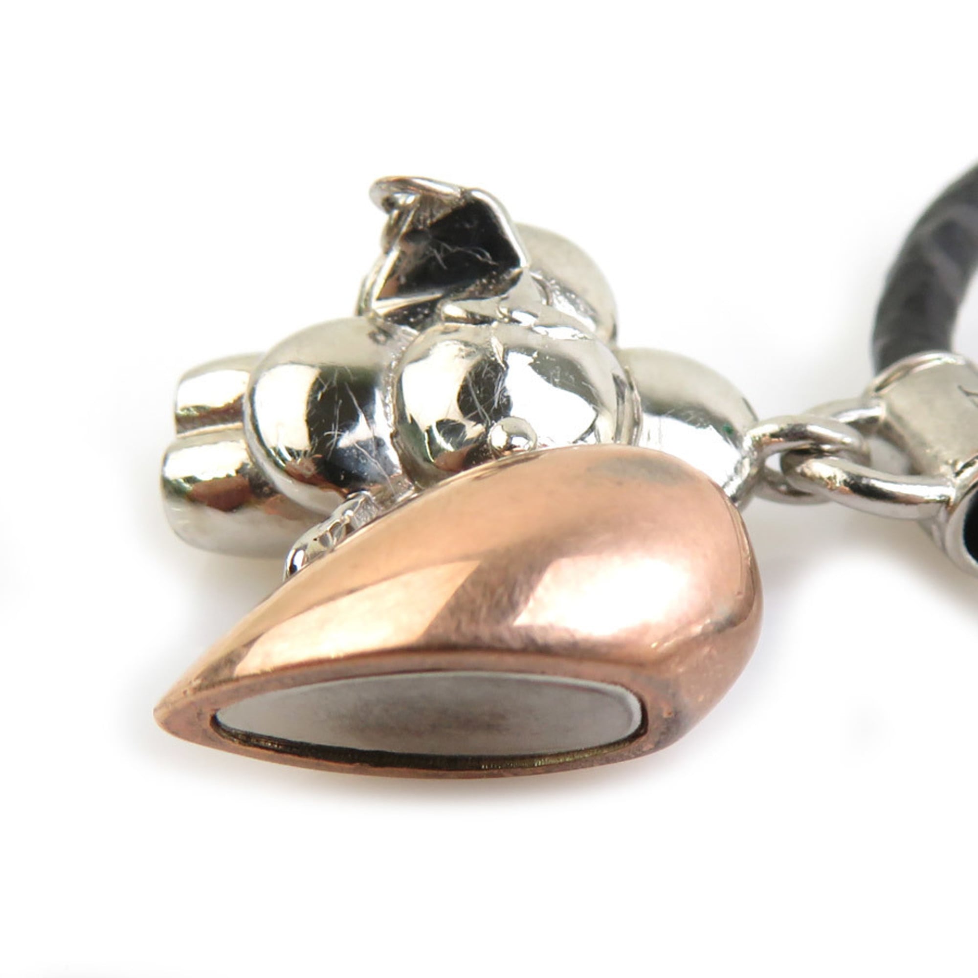 Louis Vuitton Vivienne Amour Bracelet in Monogram Canvas/Metal, Black, Silver, and Gold, Unisex, h31743a