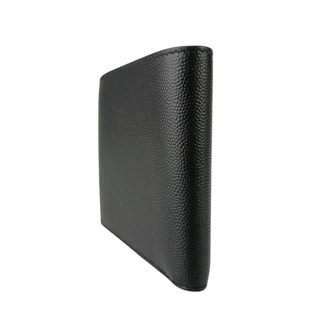 SAINT LAURENT Bi-fold Wallet 396307 Black Leather Men's Wallet/Coin Case
