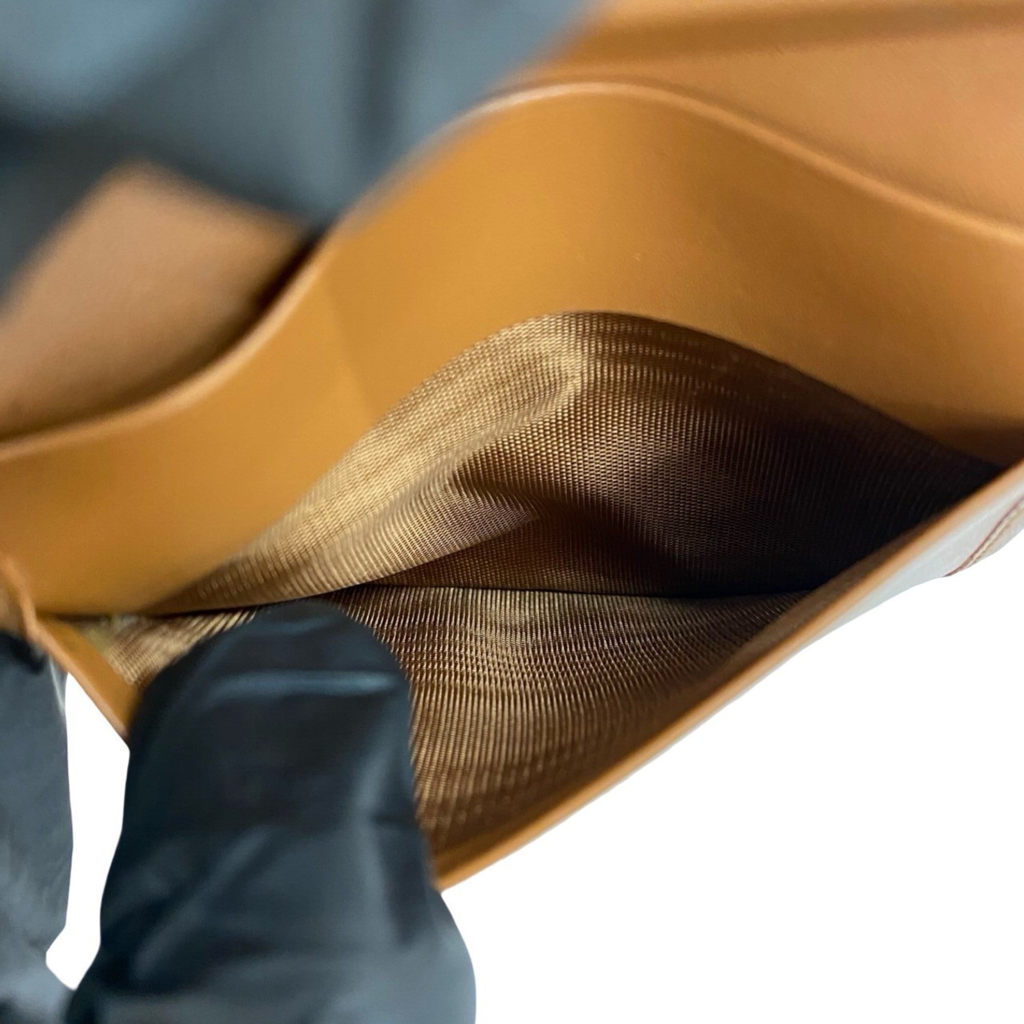 CELINE Vintage Macadam Blason Triomphe Leather Bi-fold Wallet with Mini Coin Purse, Brown, 22754