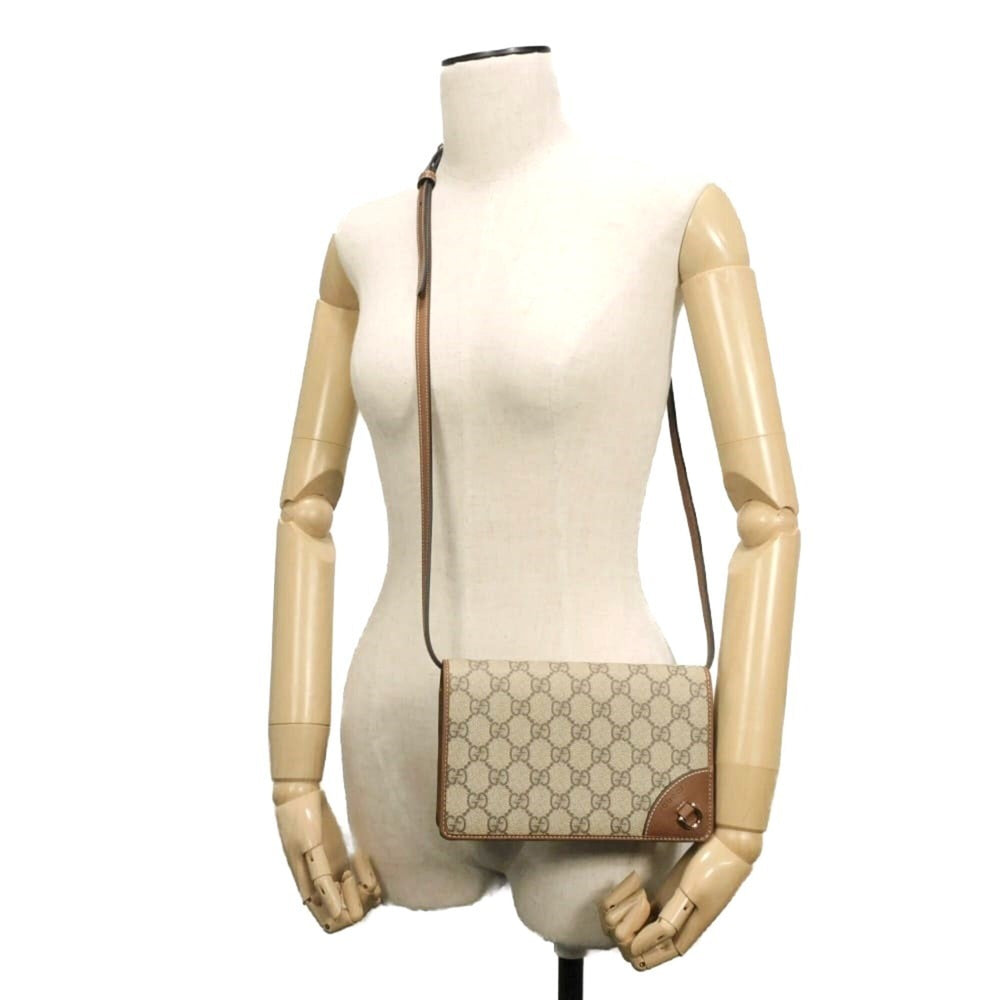 Gucci GUCCI Shoulder Bag GG Emblem Super Brown Web 2WAY Supreme Beige 820688 FAD6L 9758 Men's Women's — New - Store Return