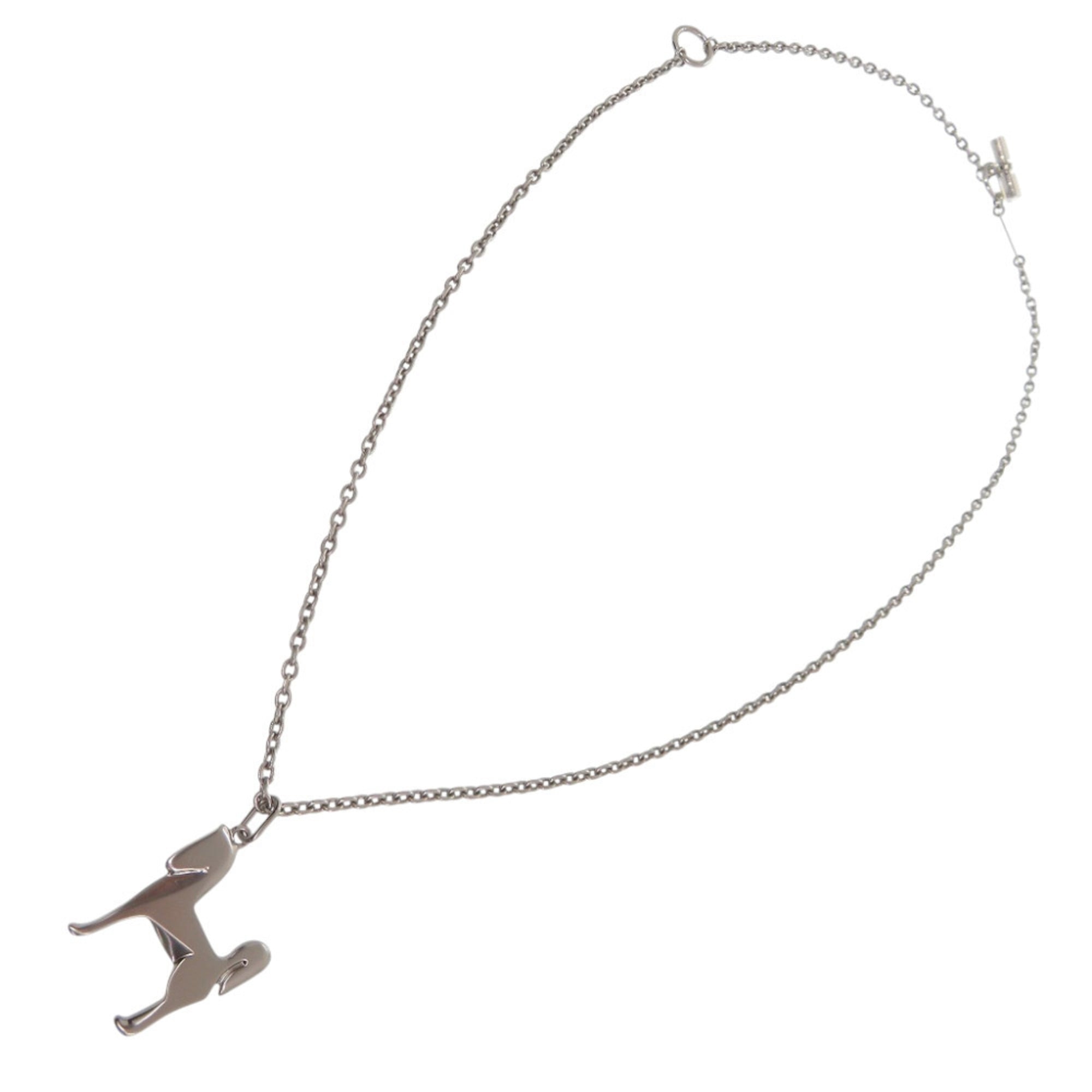 Hermes Panache Necklace, Metal, Silver, 0304, HERMES, Men's — New - Store Return