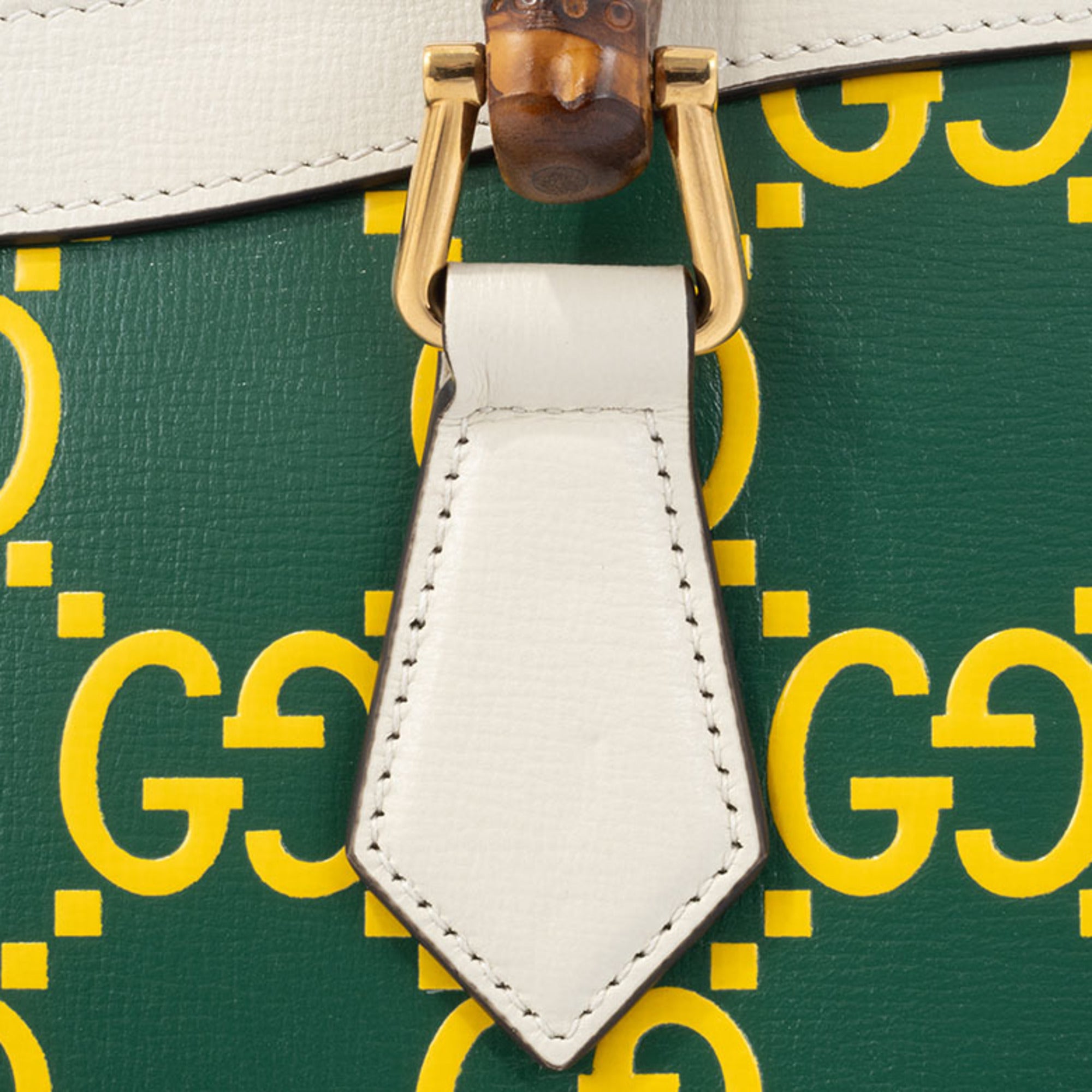 Gucci Diana Small Handbag 660195 Leather Green|Yellow Women's Bamboo Tote GUCCI — Like New