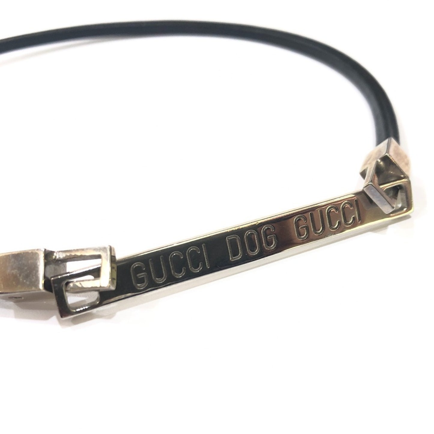 GUCCI DOG Dog Choker Necklace SS Men's Women's Black