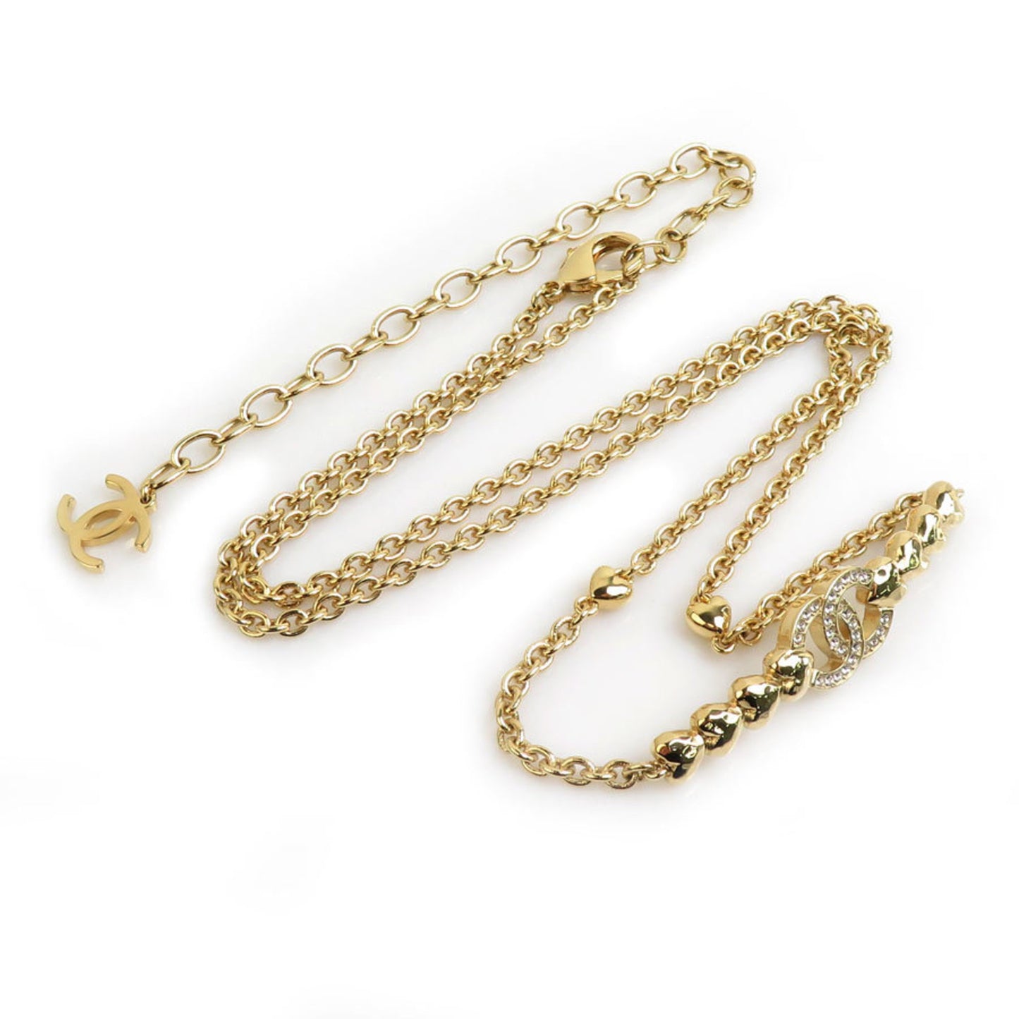 CHANEL Necklace Metal Rhinestone Gold Women's 90019k