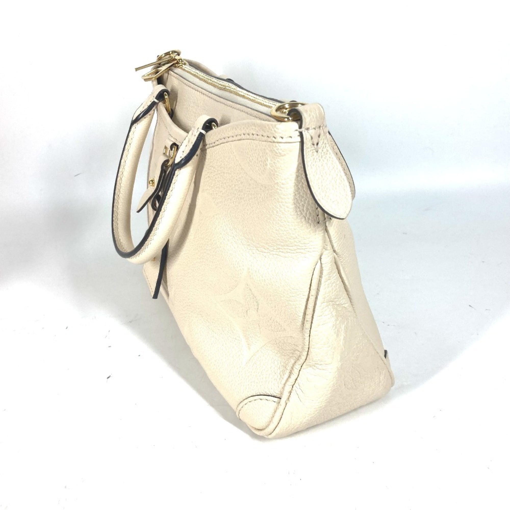 LOUIS VUITTON M46503 Monogram Empreinte Trianon PM Bag Handbag Tote Shoulder Leather Women's Crème White G-241125-63 — Like New