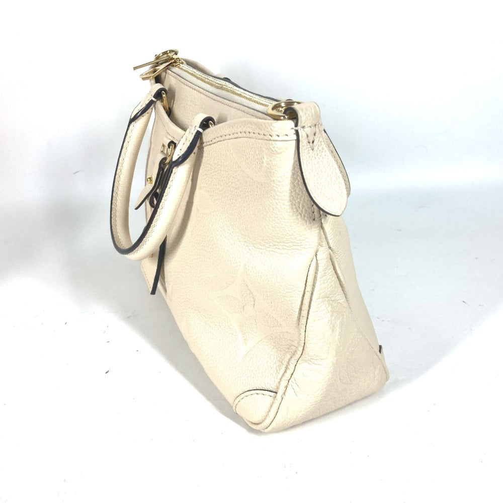 LOUIS VUITTON M46503 Monogram Empreinte Trianon PM Bag Handbag Tote Shoulder Leather Women's Crème White G-241125-63 — Like New