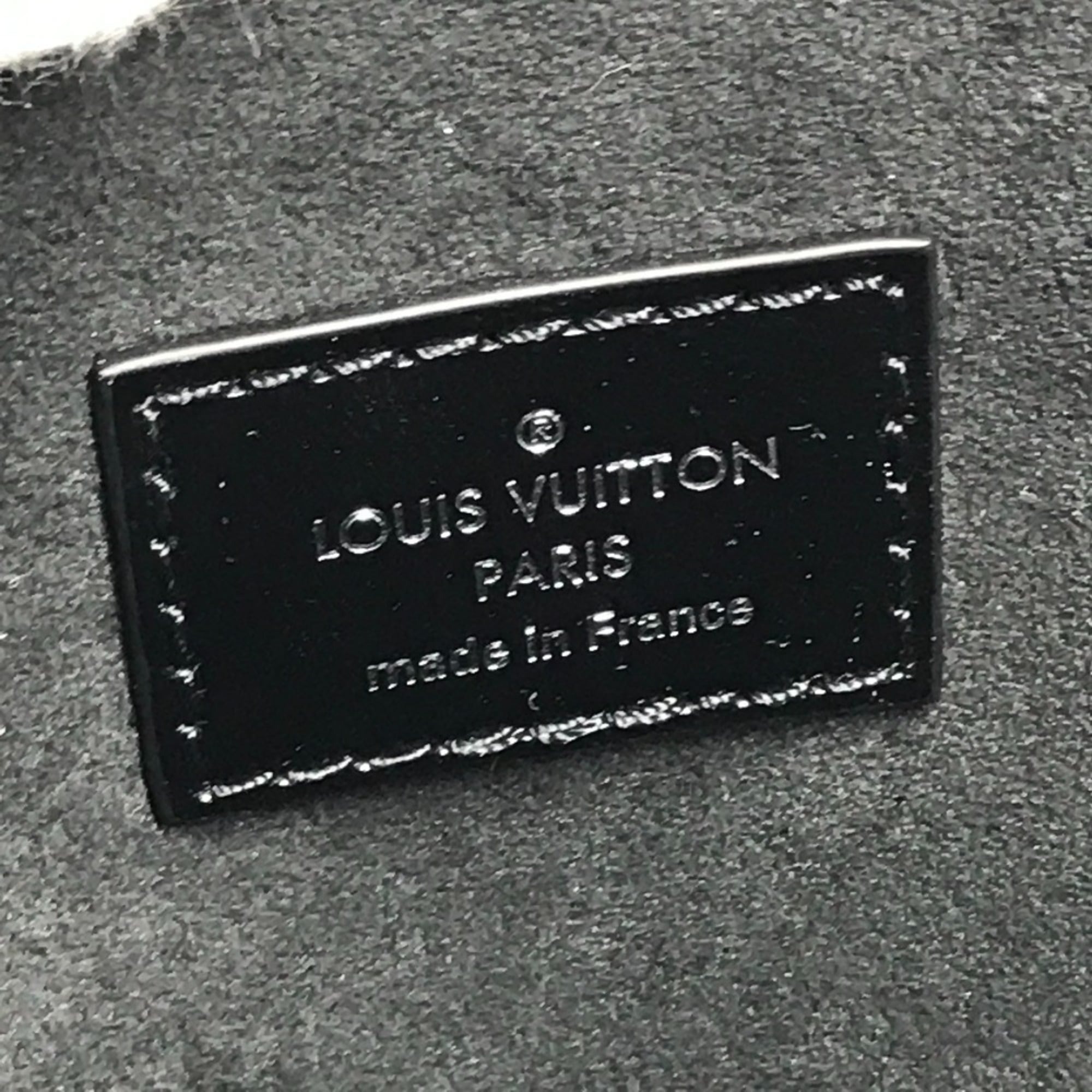 LOUIS VUITTON Floral Print Tupi Shoulder Bag in Black Leather, Unisex — Like New