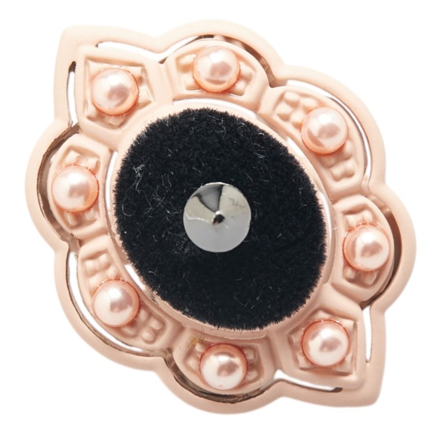 Gucci Stud Ring 2-piece set Pink Plastic Faux Pearl Velvet Women's GUCCI