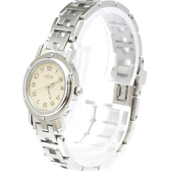 HERMES Clipper Stainless Steel Quartz Ladies Watch CL4.210 Polished — Very Good