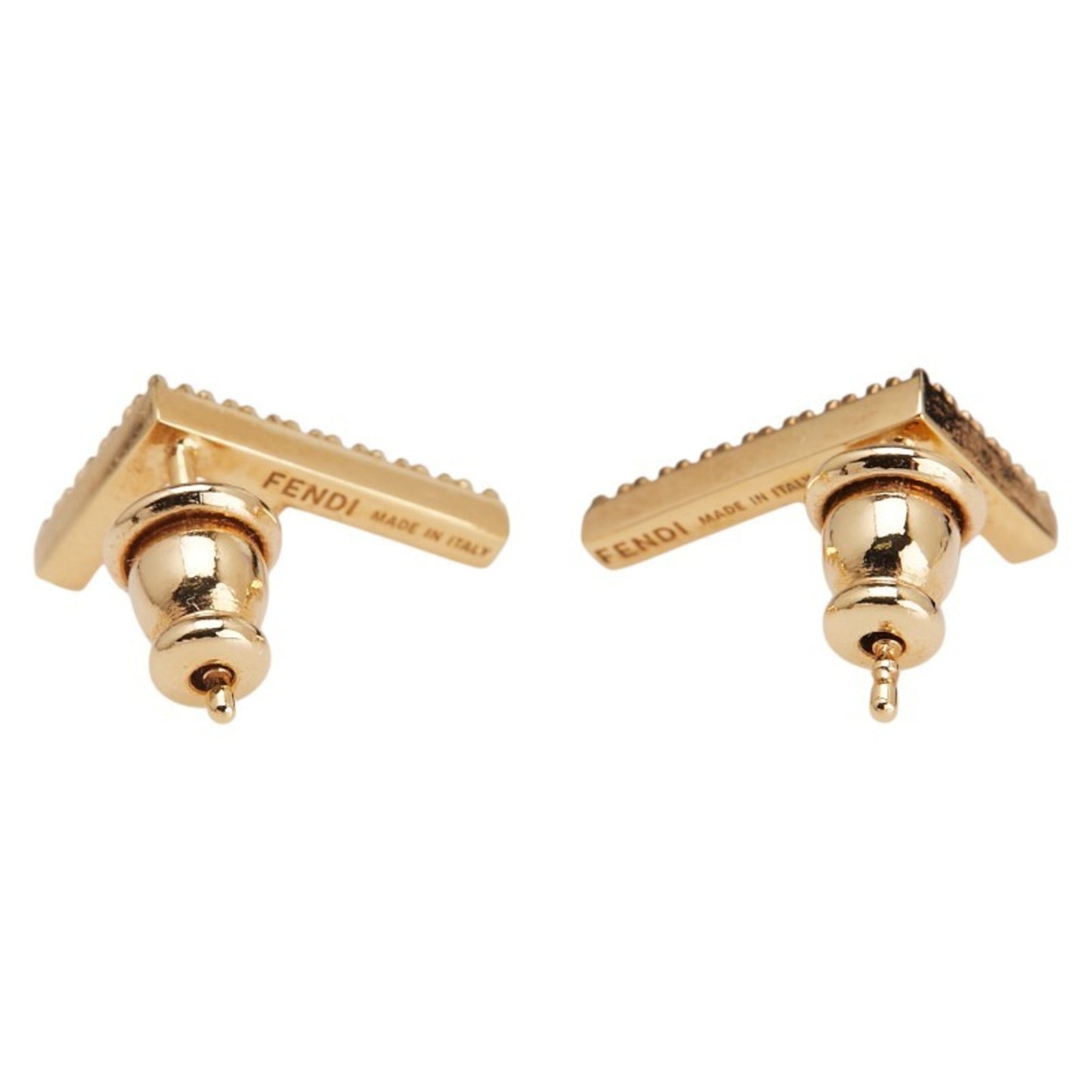 FENDI F rhinestone earrings, gold plated, for women