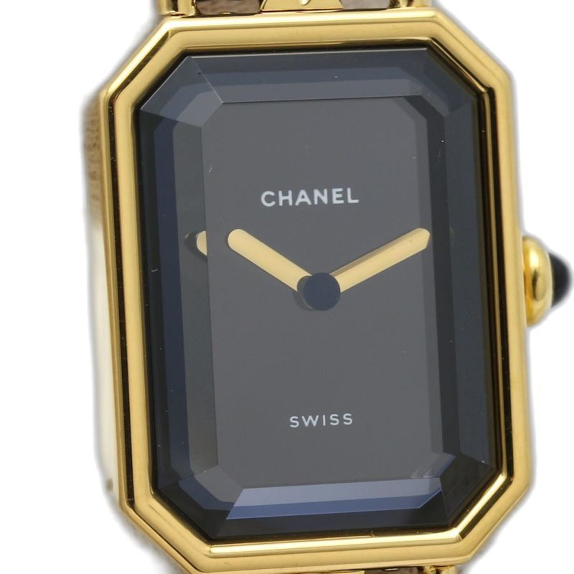 CHANEL Premiere S size H0001 483011001 Women's Watch GP (Gold Plated) x Leather 130523 — Very Good