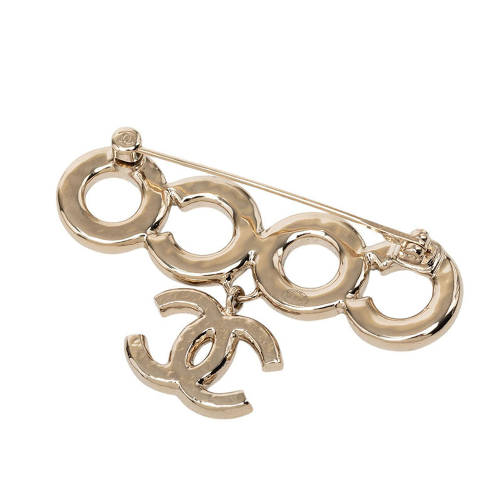 Chanel Coco Mark Brooch B21P Gold Plated Faux Pearl Women's CHANEL — Like New