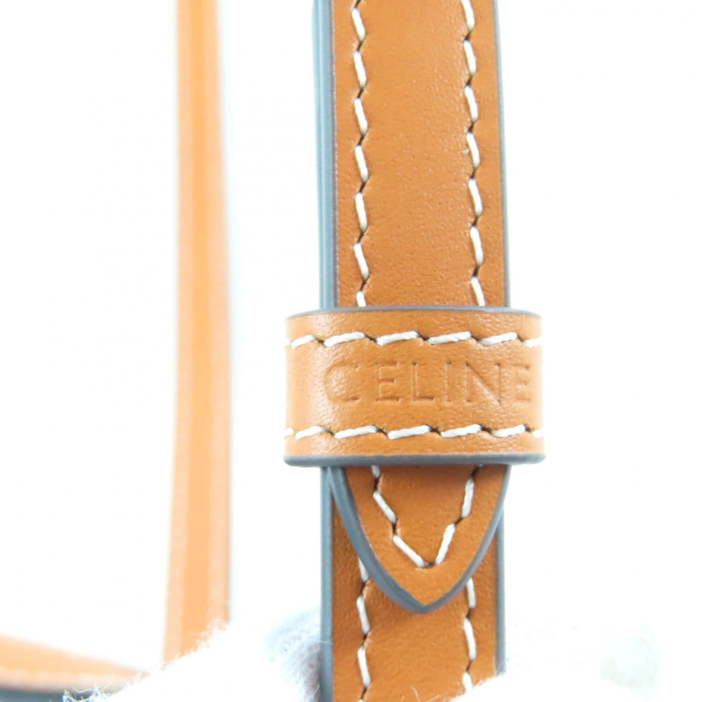 CELINE 12418 Small Cubo Bag Honey Logo Triomphe Canvas 2-way Shoulder Made in Italy Women's — Like New