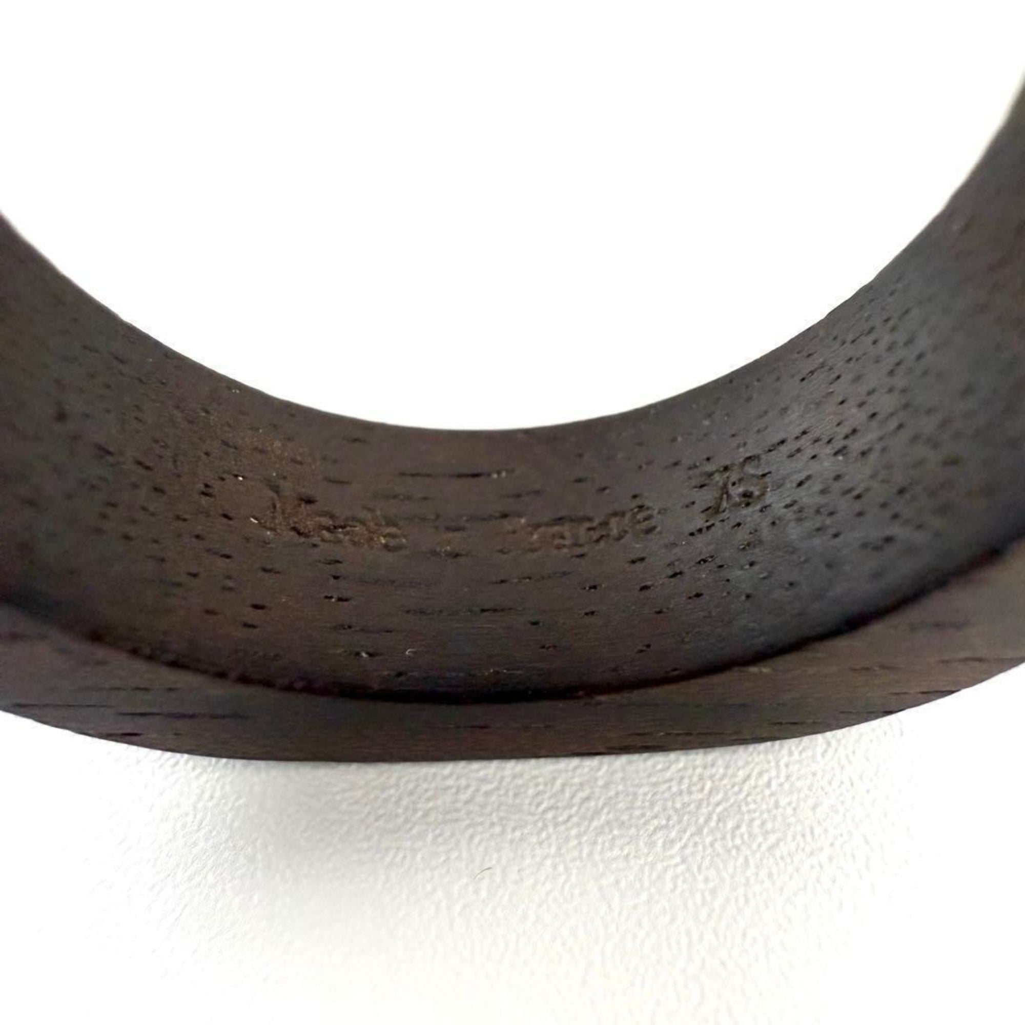 Louis Vuitton Men's Wood and Metal Square Ring — Like New