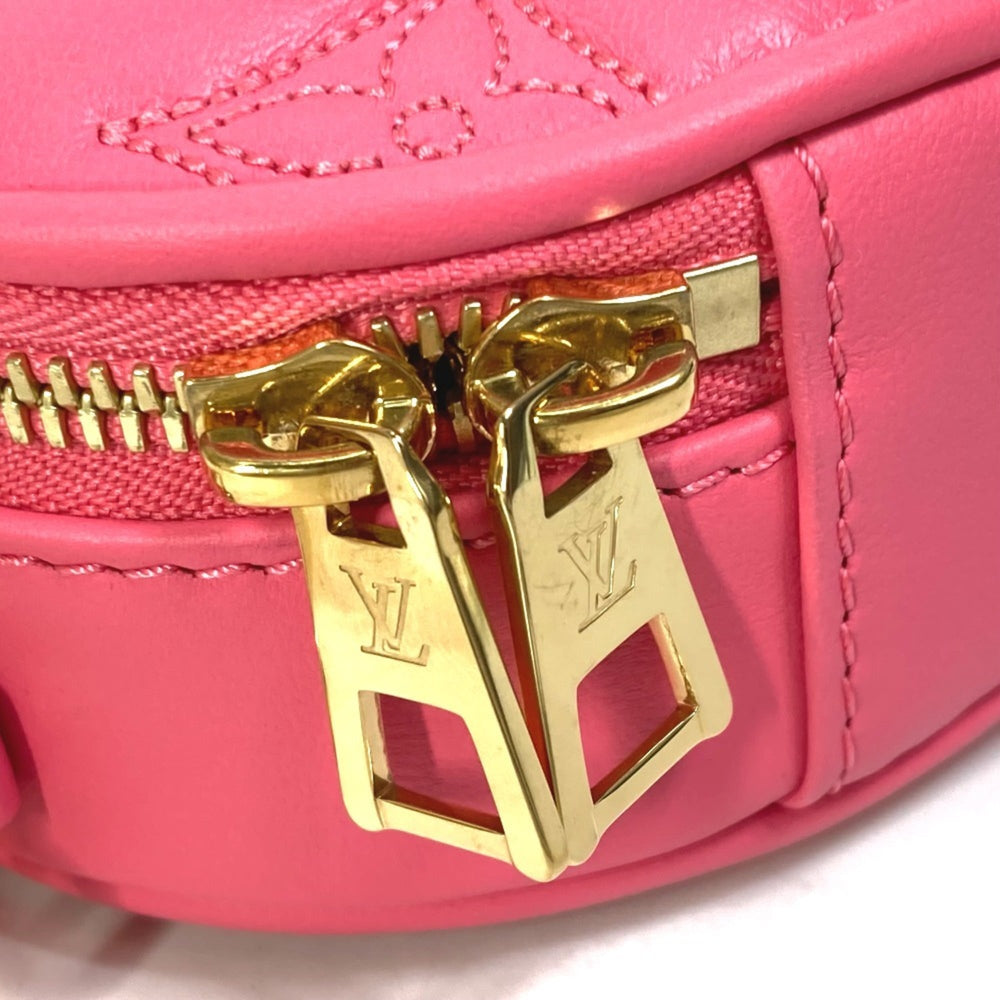 LOUIS VUITTON M81893 Monogram Bubblegram Pop My Heart Pouch Chain 2-Way Bag Handbag/Shoulder Leather Women's Dragon Fruit Pink Like New — Like New