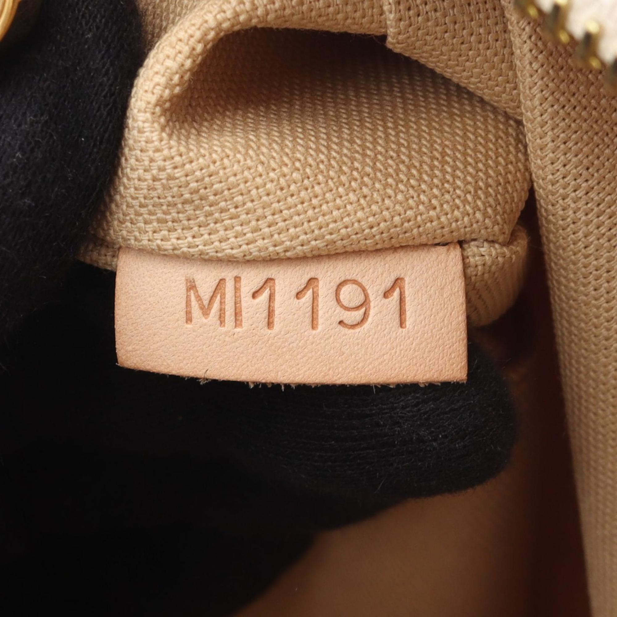 Louis Vuitton Siracusa PM Shoulder Bag/Handbag in Coated Canvas and Leather with Damier Azur Pattern, Women's, White, N41113