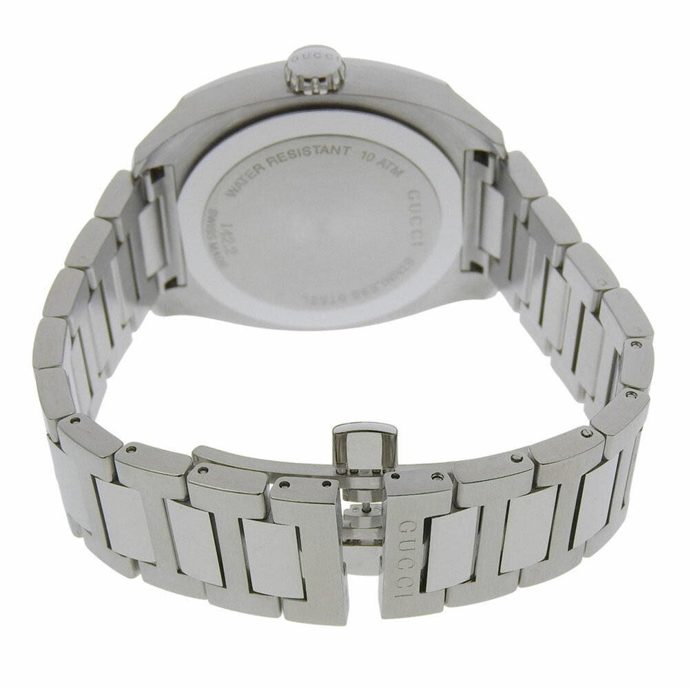 Gucci Date 100m YA142201 142 2 Black Dial Stainless Steel Quartz Watch with Battery, 43mm Men's — Very Good