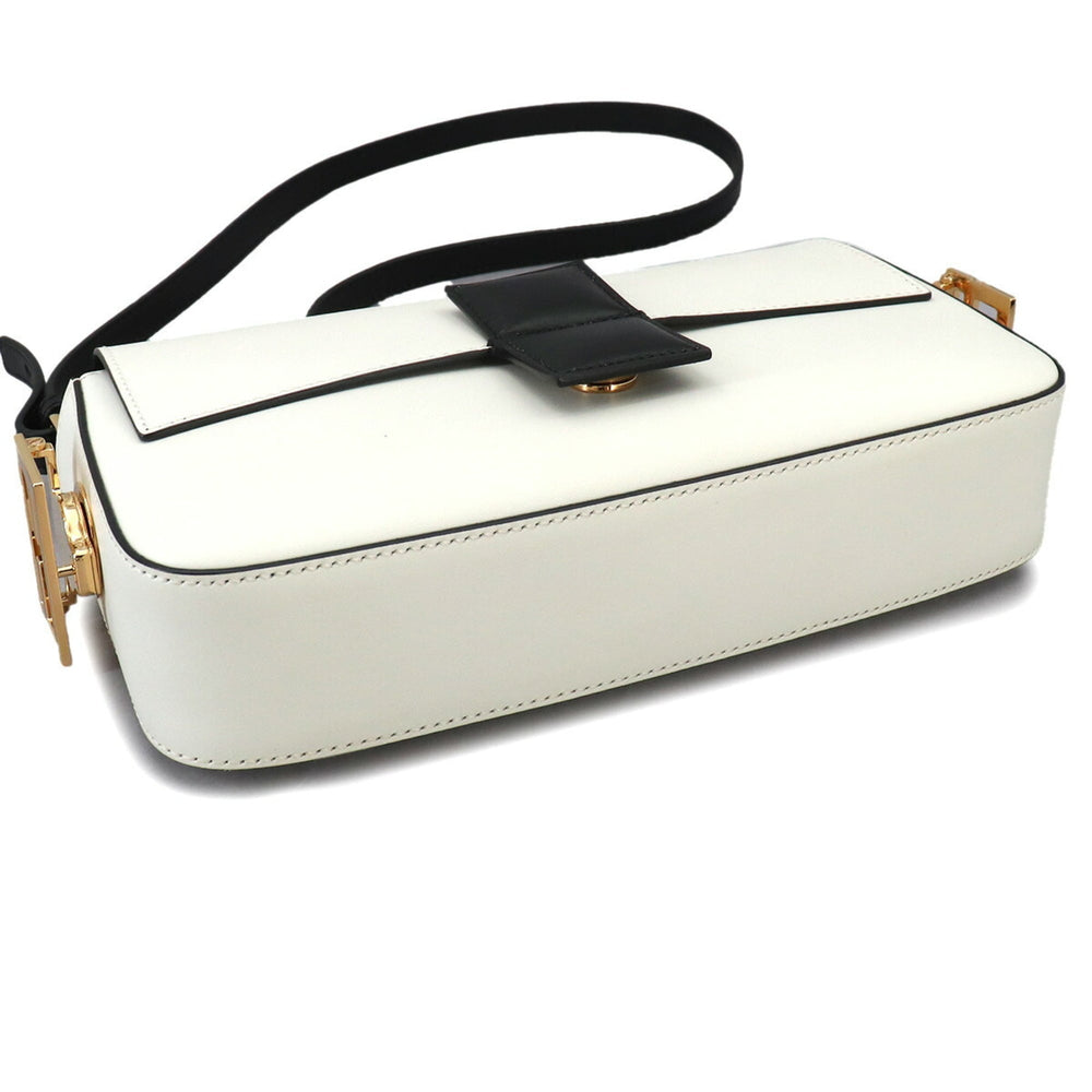 Fendi Bucket Twist 2-way Hand/Shoulder Handbag, Leather, White/Black, 8BR821, Gold Hardware — New - Store Return