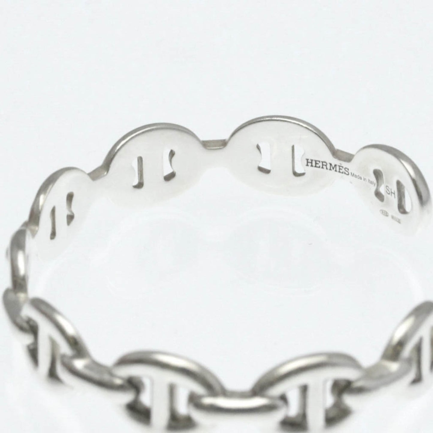 Hermes Chaine D'Ancre Silver 925 No Stone Bangle Silver