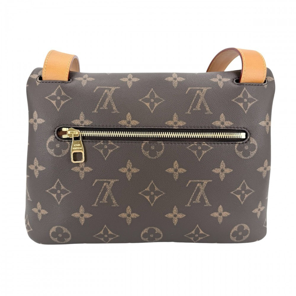 Louis Vuitton Men's Monogram Takeout Messenger Shoulder Bag, M28113, Canvas, Brown, Gold Hardware — Like New