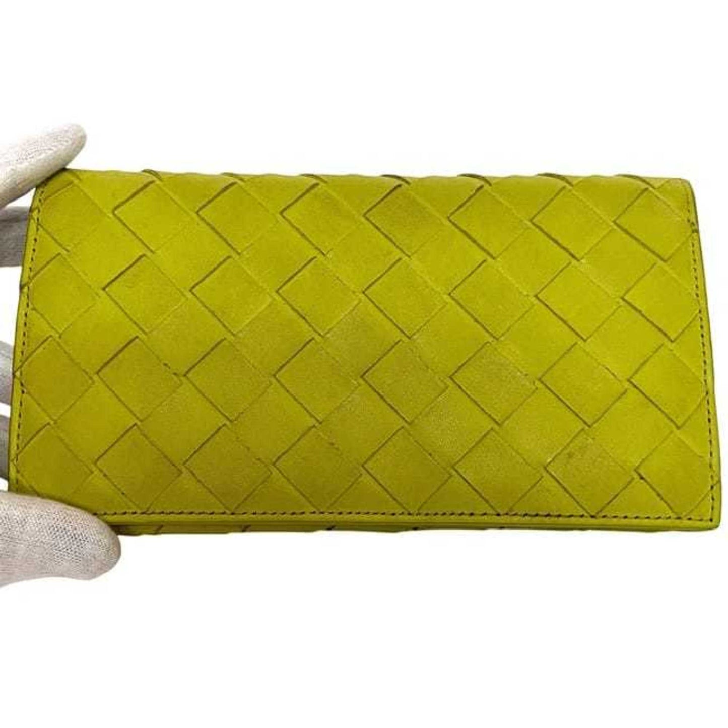 Bottega Veneta Bifold Long Wallet ec-24435 Yellow Cassette 676593 Leather P02068570A BOTTEGA VENETA Braided Flap Men's Women's