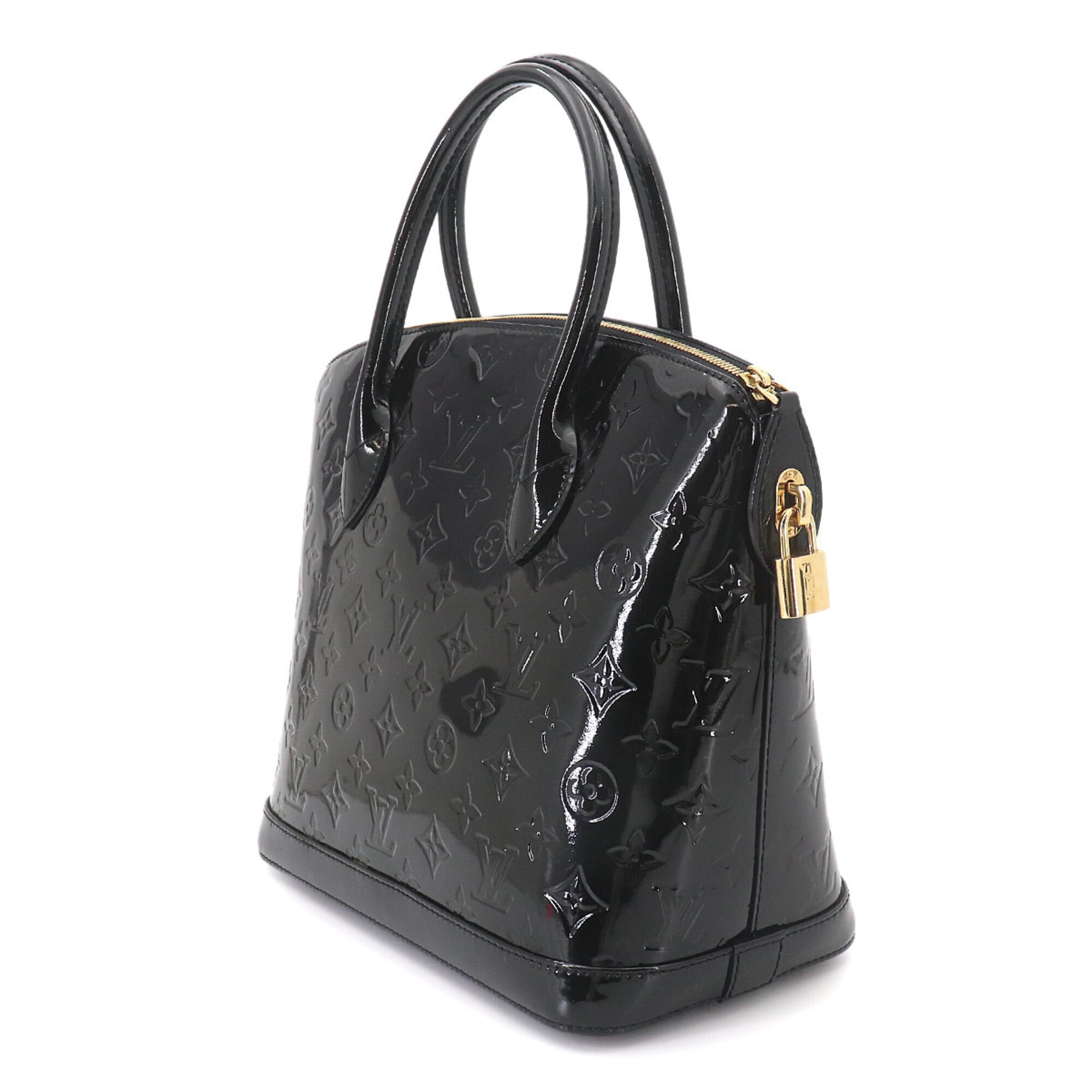 Louis Vuitton Lockit PM Monogram Vernis Handbag, Leather, Noir (M90247), Gold Hardware — Like New