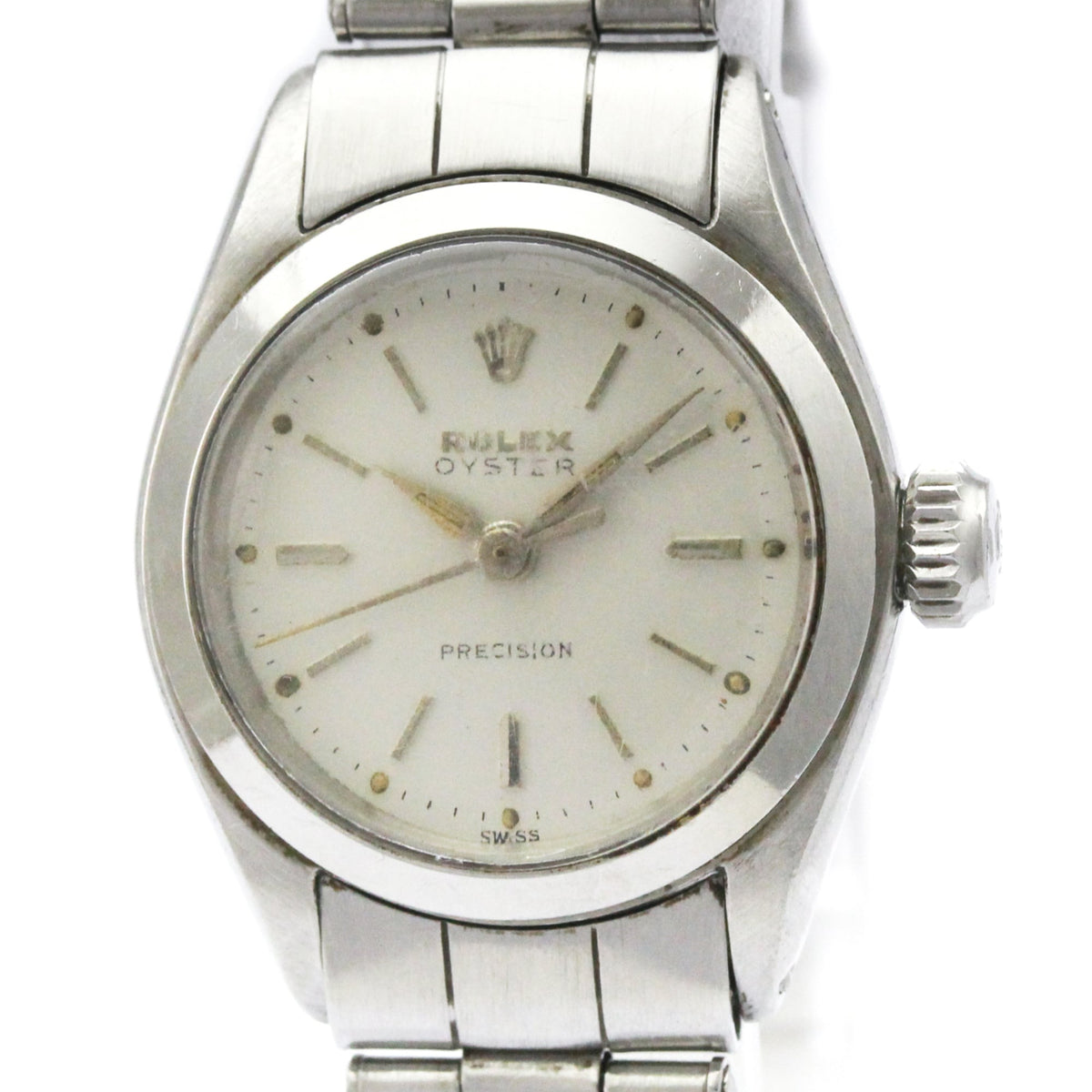 ROLEX Oyster Precision 6410 Steel Hand-Winding Ladies Watch Vintage — Good