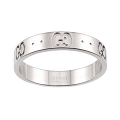 Gucci Icon Ring #17, 18K WG (White Gold 750) — Like New