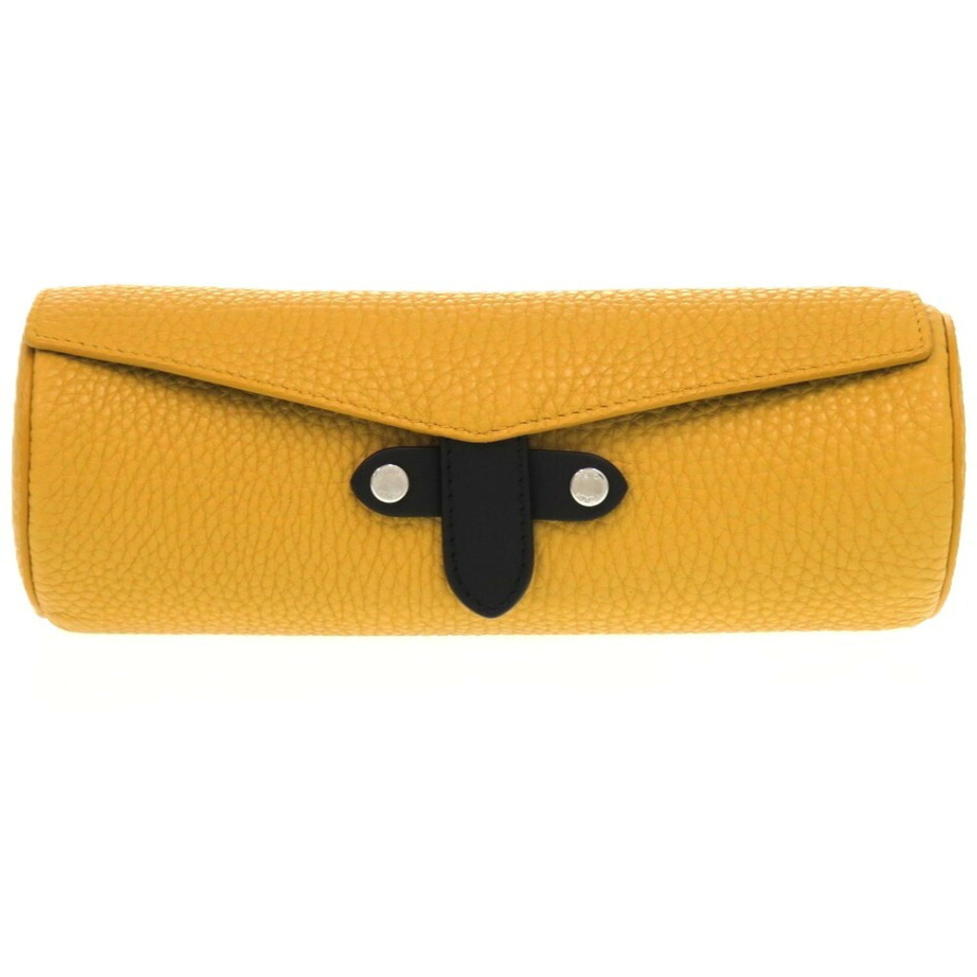 Like new Fendi leather pouch with yellow watch case, 0659FENDI — Like New