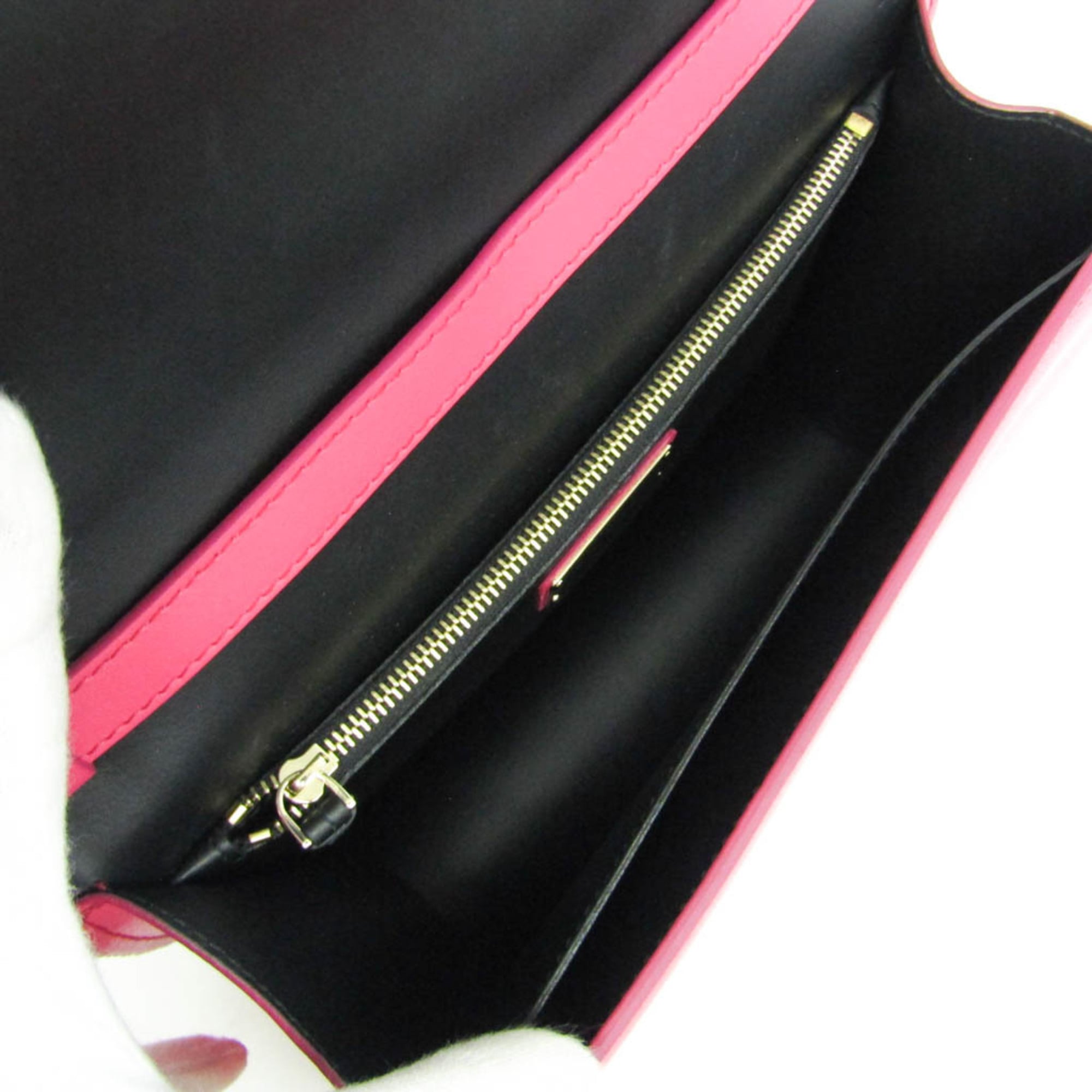 Salvatore Ferragamo Vara FZ-21 O001 Women's Leather Shoulder Bag Pink — Like New