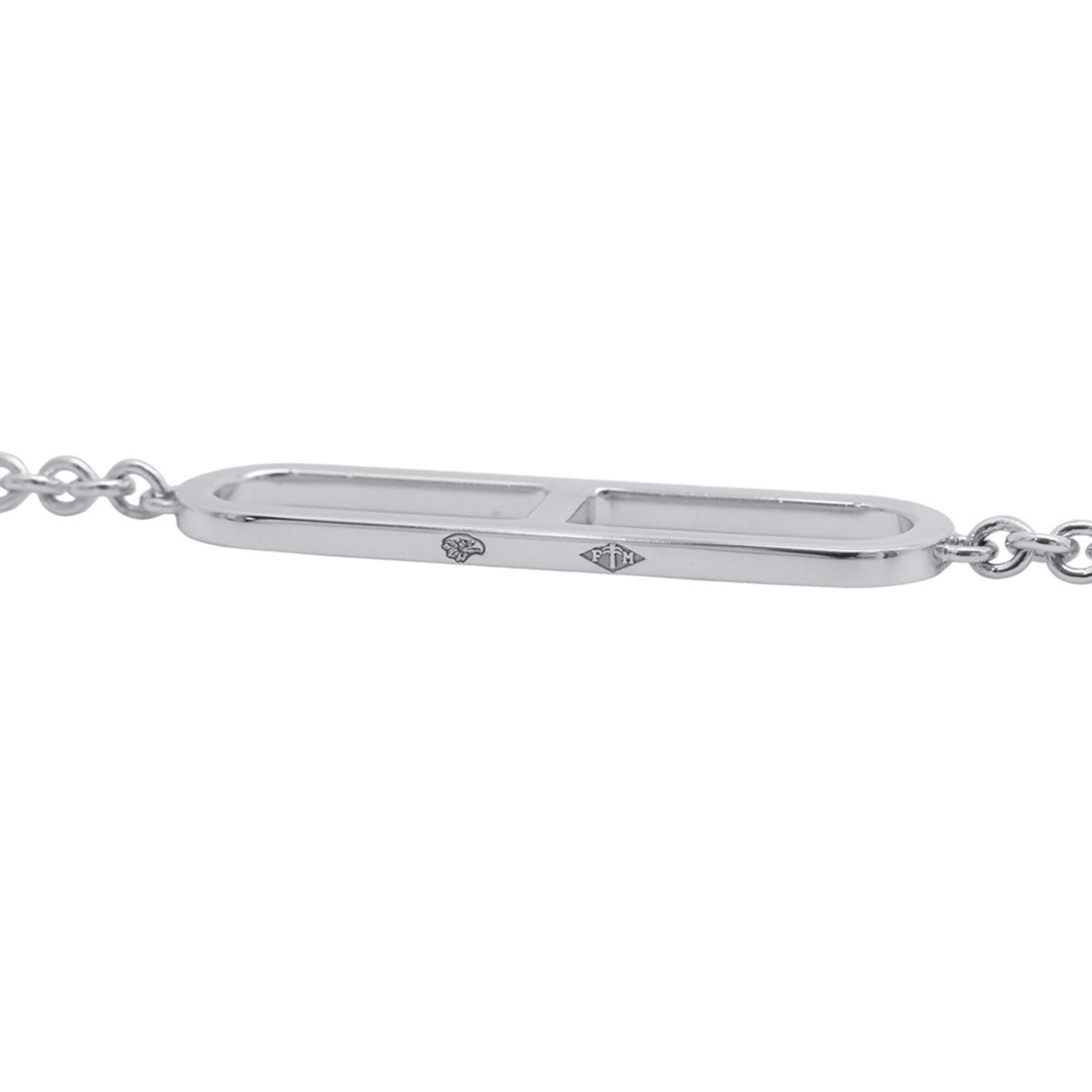Hermes Bracelet Everchaine d'Ancre Diamond 54P Total 0.37ct 18KWG White Gold Size ST HERMES Chaine — Like New