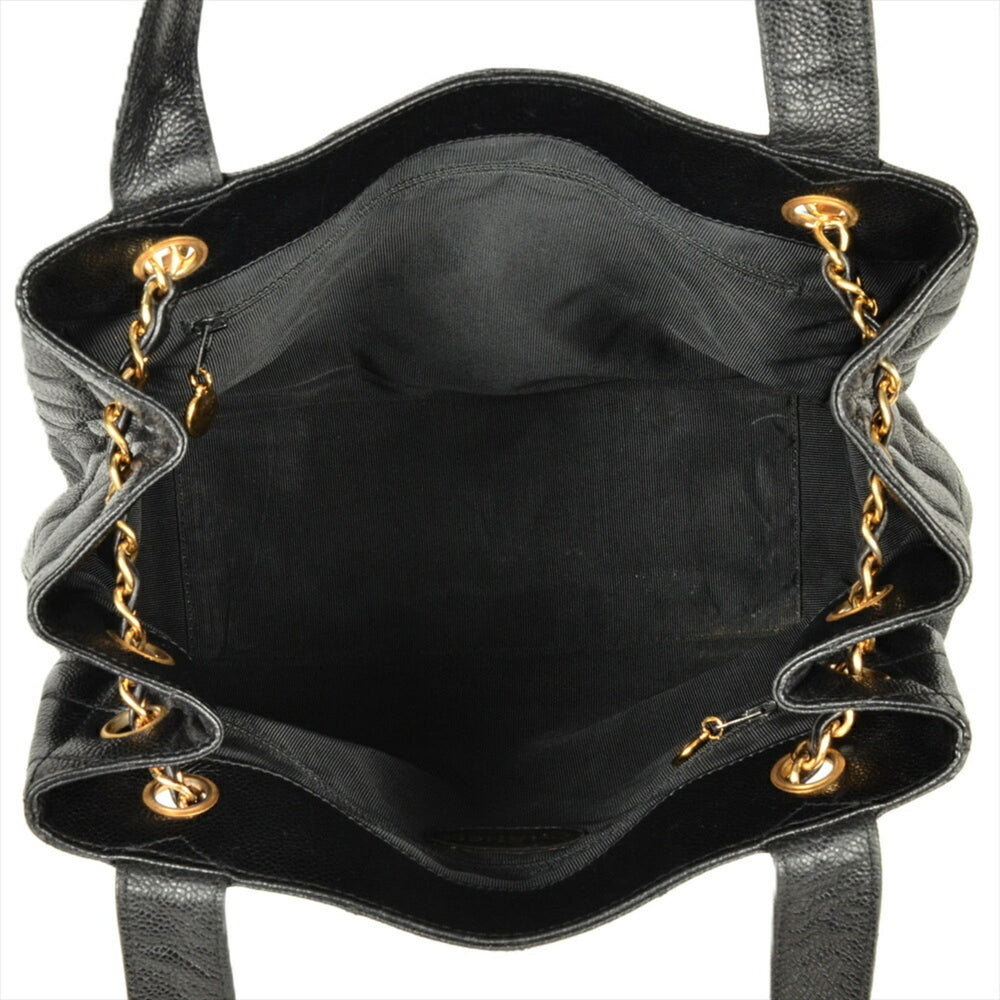 CHANEL Shoulder Bag Caviar Skin Black Turnlock Chain Women's — New - Store Return
