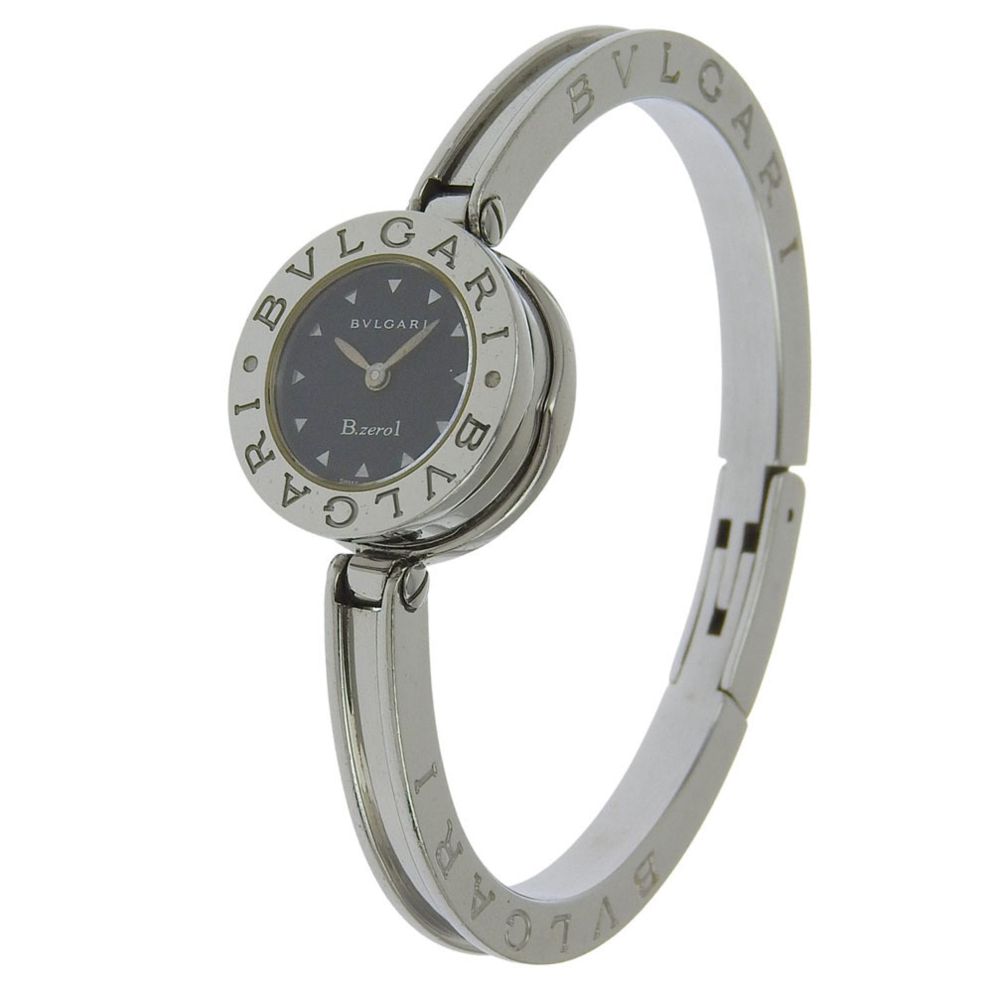 BVLGARI Bzero1 Watch, BZ22SS, Stainless Steel, Quartz Movement, Analog Display, Black Dial, Women's — Good