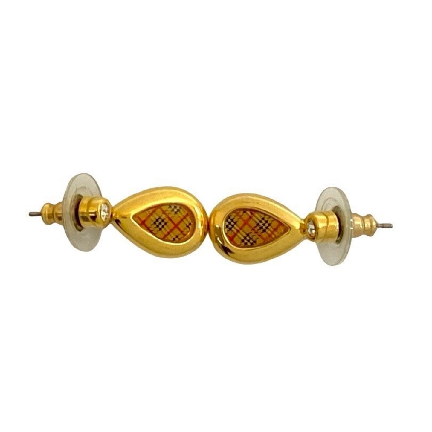 Burberry's Nova Check earrings, women's, yellow, 52655