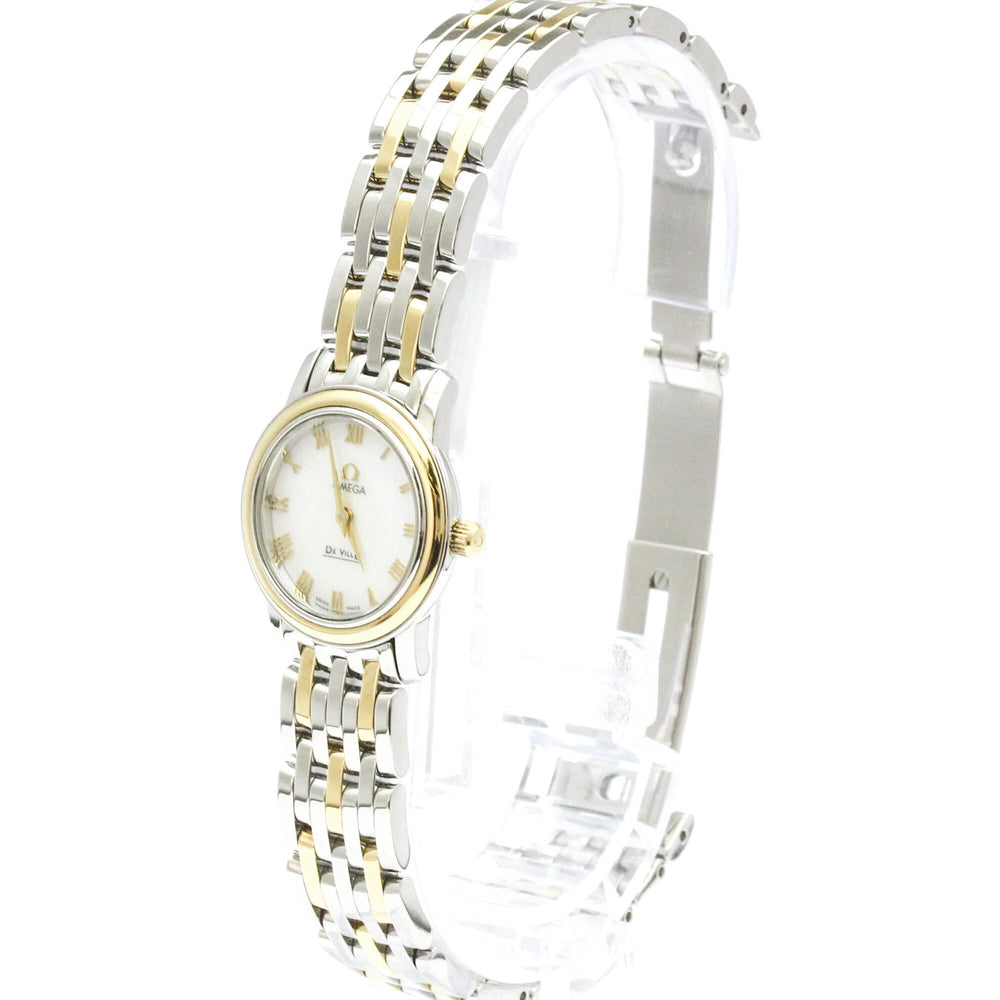 OMEGA De Ville Prestige MOP 18K Gold Steel Quartz Ladies Watch 424.20.24.60.05.001 Polished — Very Good