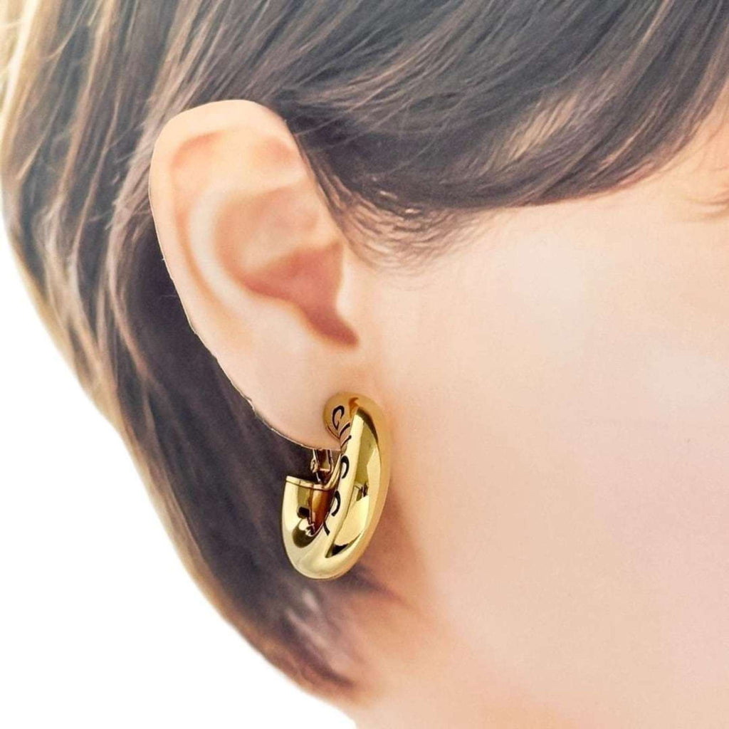 Gucci Women's Hoop Single Earring, Right Ear, Gold, Large