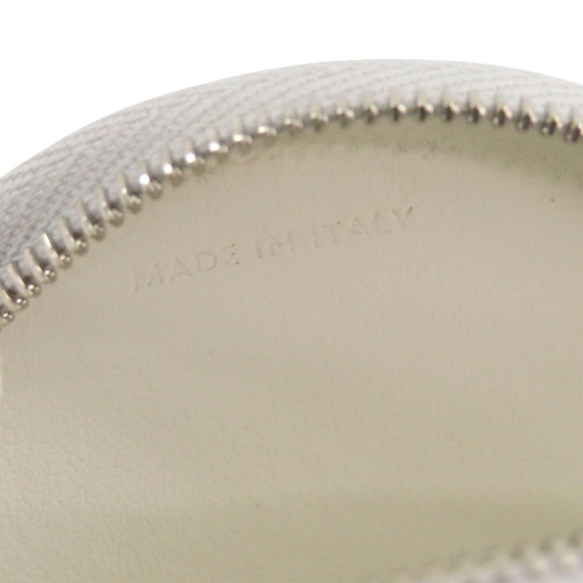 Celine Triomphe Leather Silver Coin Case 0117CELINE