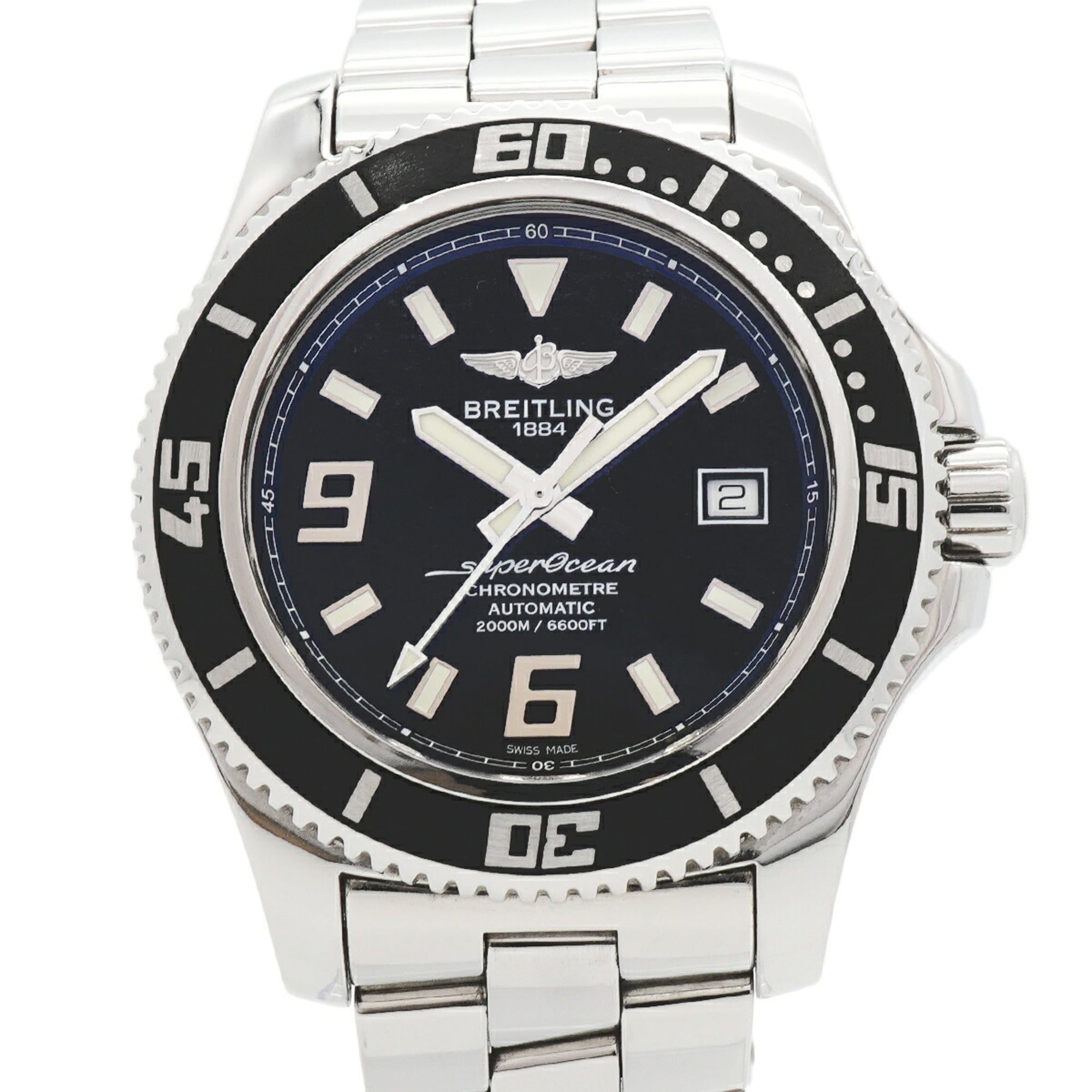 Breitling Superocean 44 A17391 Black Dial Men's Watch — Good